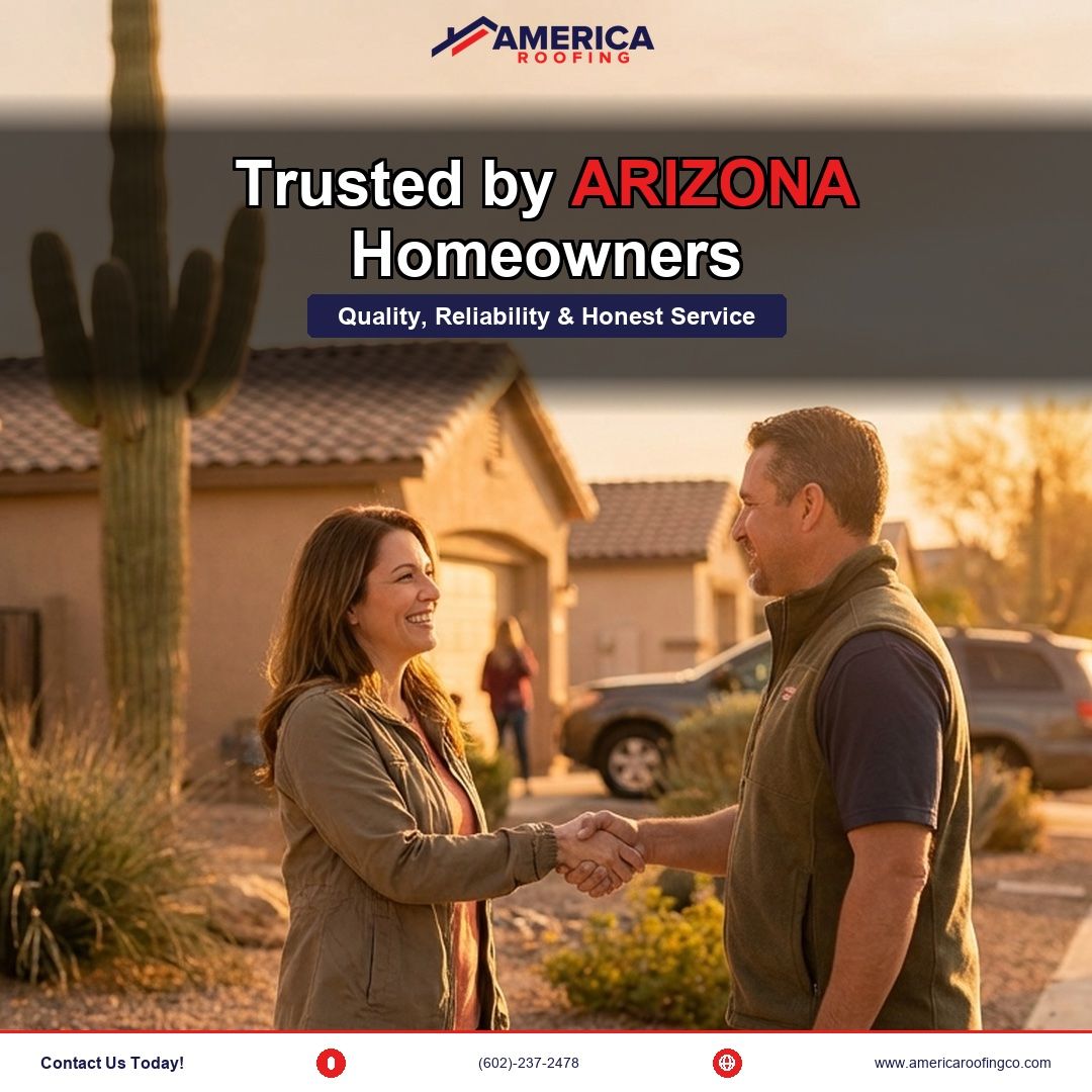 ⭐ Trusted By Arizona Homeowners

Quality, reliability, and honest service. See why thousands choose us!

📞 (602)-237-2478

#AmericaRoofing #TrustedRoofer