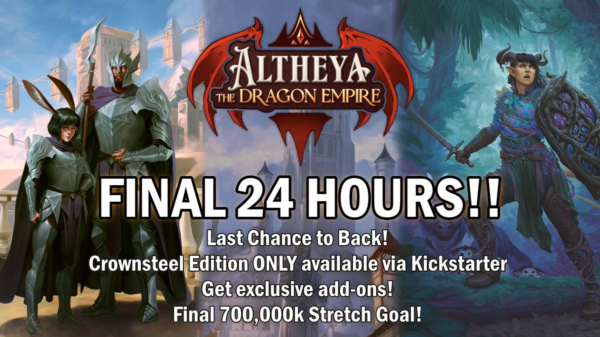 MaraHolmes_'s tweet image. The Final 24 Hours of the @HighRollersDnD &amp;amp; @RollPlayPress Altheya Kickstarter is here!

rollandplaypress.com/highrollers

Last chance to back it and get exclusive limited edition Crownsteel version &amp;amp; exclusive add-ons! A fantastic addition to any DM's library! #dnd #dnd5e #ttrpg