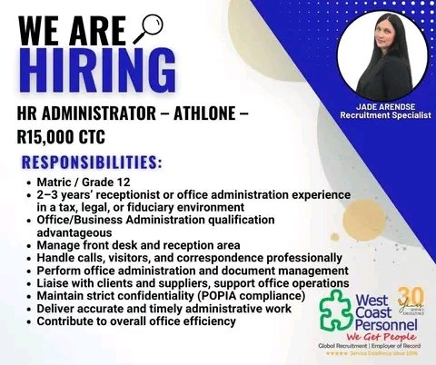 NthabelengDlam3's tweet photo. Click on the link below to apply: https://t.co/xv4JagZgbs 

#recruitment #WeAreHiring #ApplyNowForSuccess #careerdevelopment #successmindset #growthopportunities #jobseekers #jobopportunity #jobs #HRAdmin #hradministration #athlone https://t.co/RY0YQOmYCt