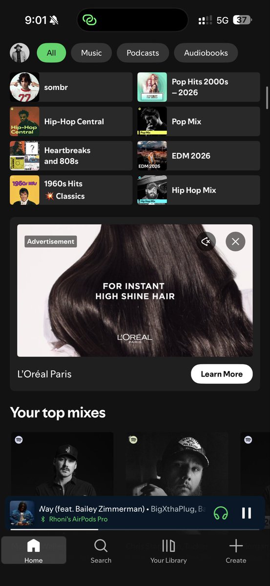 RhoniMohanraj's tweet photo. Hey @Spotify why am I seeing ads in a paid family subscription? https://t.co/yt7d4BiVwL