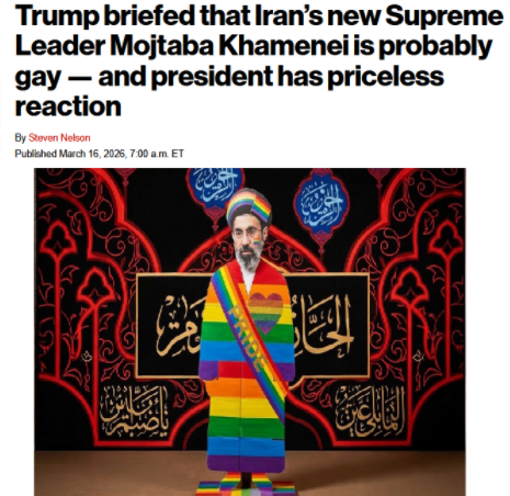 OPPDTown's tweet photo. @RadarHits The fire is going to be started Iran’s Supremely Flaming Gay Mojtaba Khamenei https://t.co/rmKEkiM6od