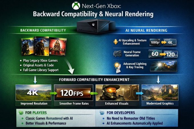 pookieraju's tweet image. ✅️DEVELOPING: LEAKED from private #GDC2026 preview shows what's expected from #Xbox new console "#ProjectHelix." Developers and experts are impressed with the architecture saying, "We've never seen anything like this in gaming, Xbox is the future of gaming."