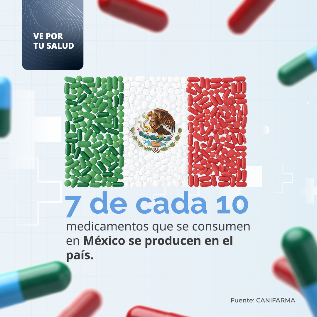 🇲🇽 México cuenta con una industria farmacéutica sólida y productiva. 📈 Actualmente, el 70% de los medicamentos que se utilizan en el país se fabrican en territorio nacional, fortaleciendo la autosuficiencia, la seguridad sanitaria y la capacidad productiva del país.
