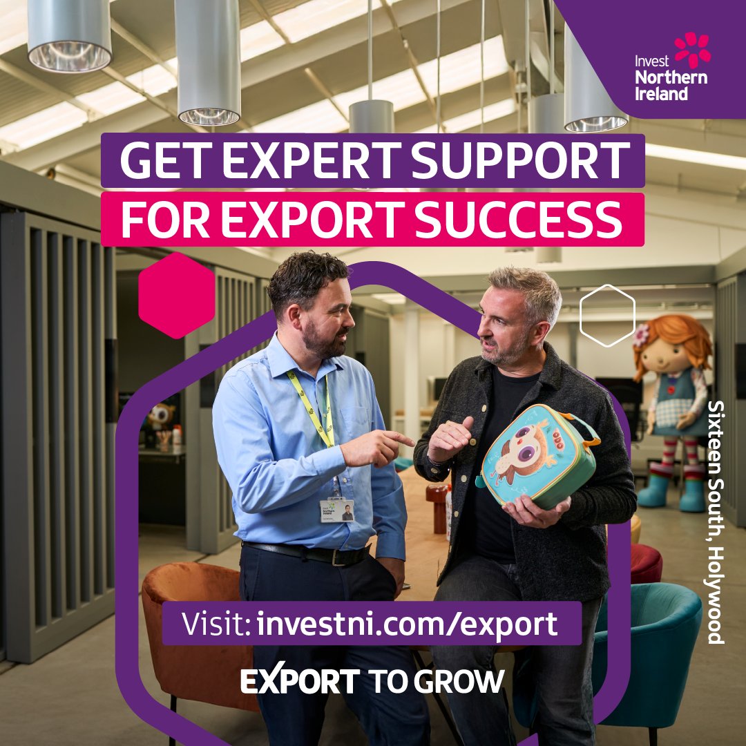 InvestNI's tweet photo. Ready to sell outside Northern Ireland? 🌍
 
We can help your business understand new markets, make the right connections and export with confidence. 

Start your export journey today. 

https://t.co/oF6ijoYJKq https://t.co/L5URDn5H4l
