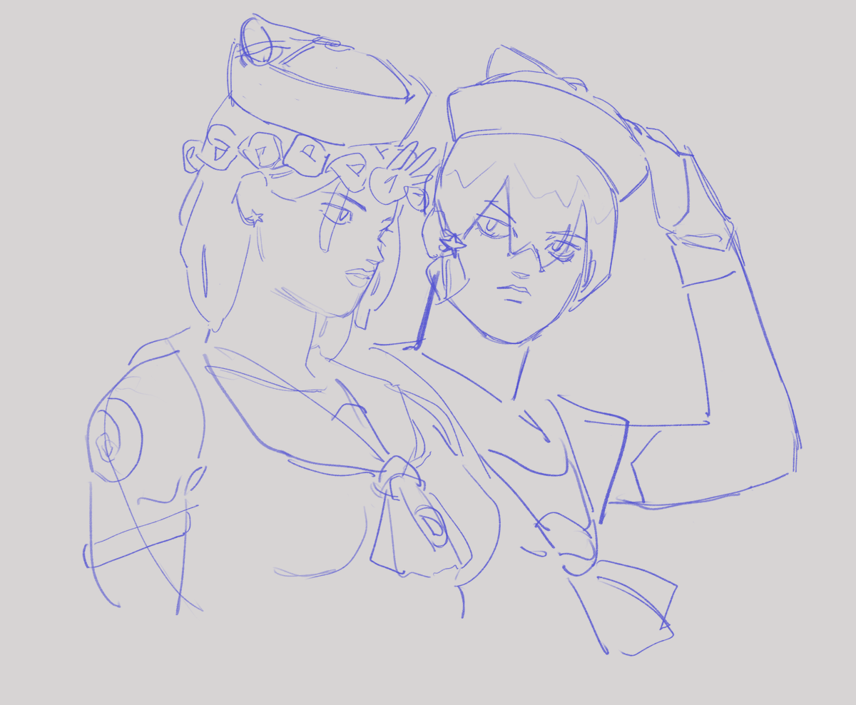 jodio and dragona dripped out in their cousin's fit

#jjba #jojolands