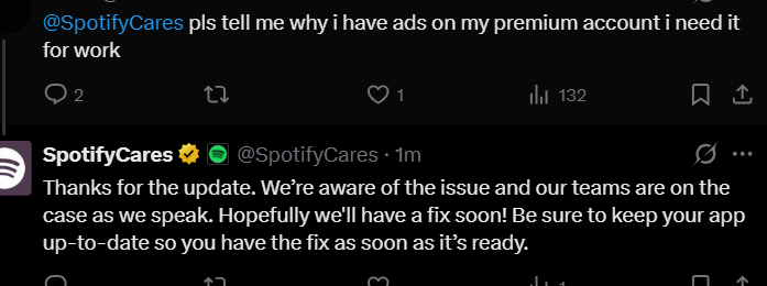 Spotify broke today. +Ads. -Downloads. +Boring flight to Boston.