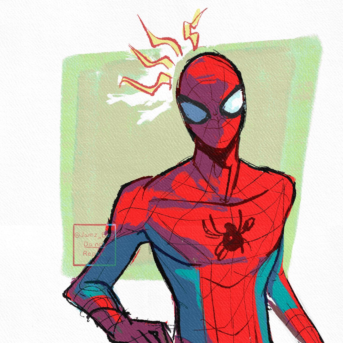 Jamz_Bug's tweet photo. #SpiderMan doodle https://t.co/vGbMB5BZ7w
