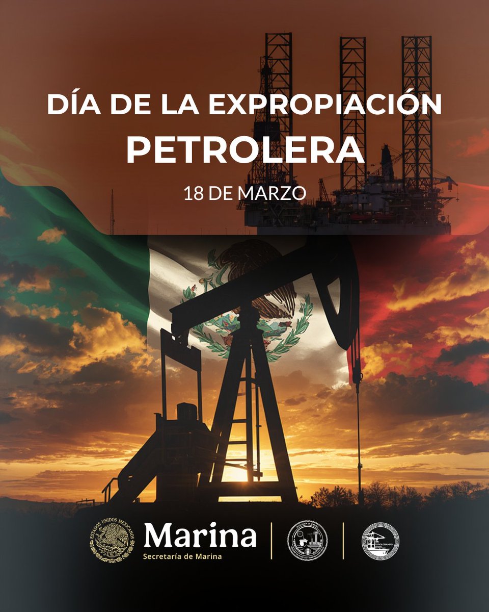ASPNTOPOLOBAMPO's tweet photo. 1938 se dio a conocer el decreto de Expropiación Petrolera, mediante el cual se hacia constar la adjudicación legal del petróleo que explotaban las compañías extranjeras, para convertirse en propiedad de los y las mexicanas. https://t.co/9evika8PxH
