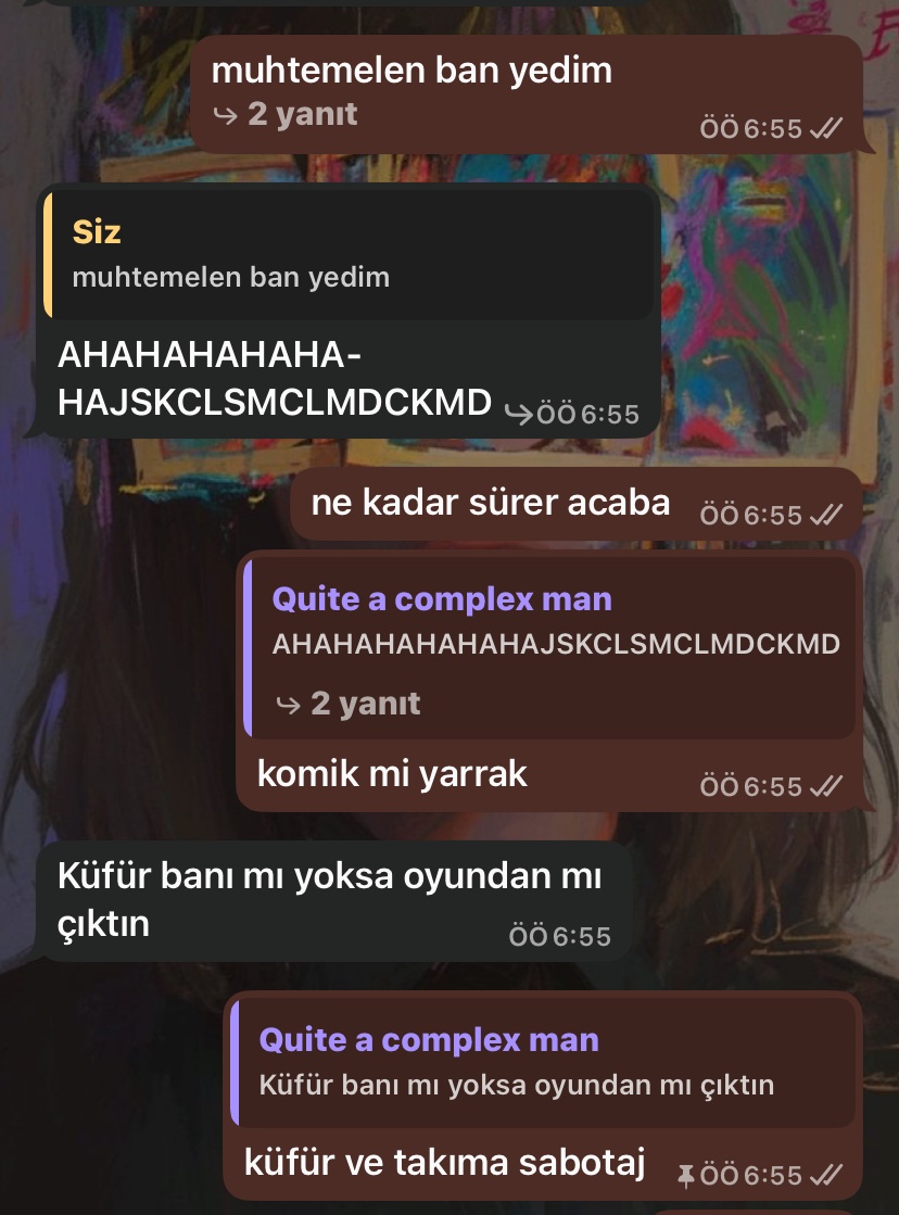 oyun sektöründeki son konumum bu şekilde.... ban yedim bi süre yokum sonra tam gaz geri dönücem