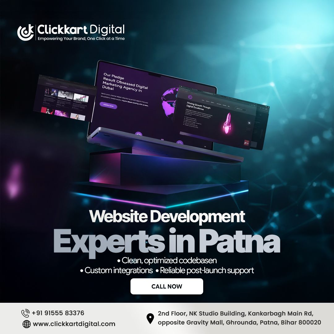 clickkartdigita's tweet photo. Website Development Experts in Patna!
✅ Clean, optimized codebase
✅ Custom integrations
✅ Reliable post-launch support
Technical excellence. Long-term partnership.
📞 +91 91555 83376
🌐 https://t.co/Za0gt9tKmD
#WebDevelopment #Patna #Dhurandhar2 #ViratKohli #ABdeVillers https://t.co/Y4UYfG44Po