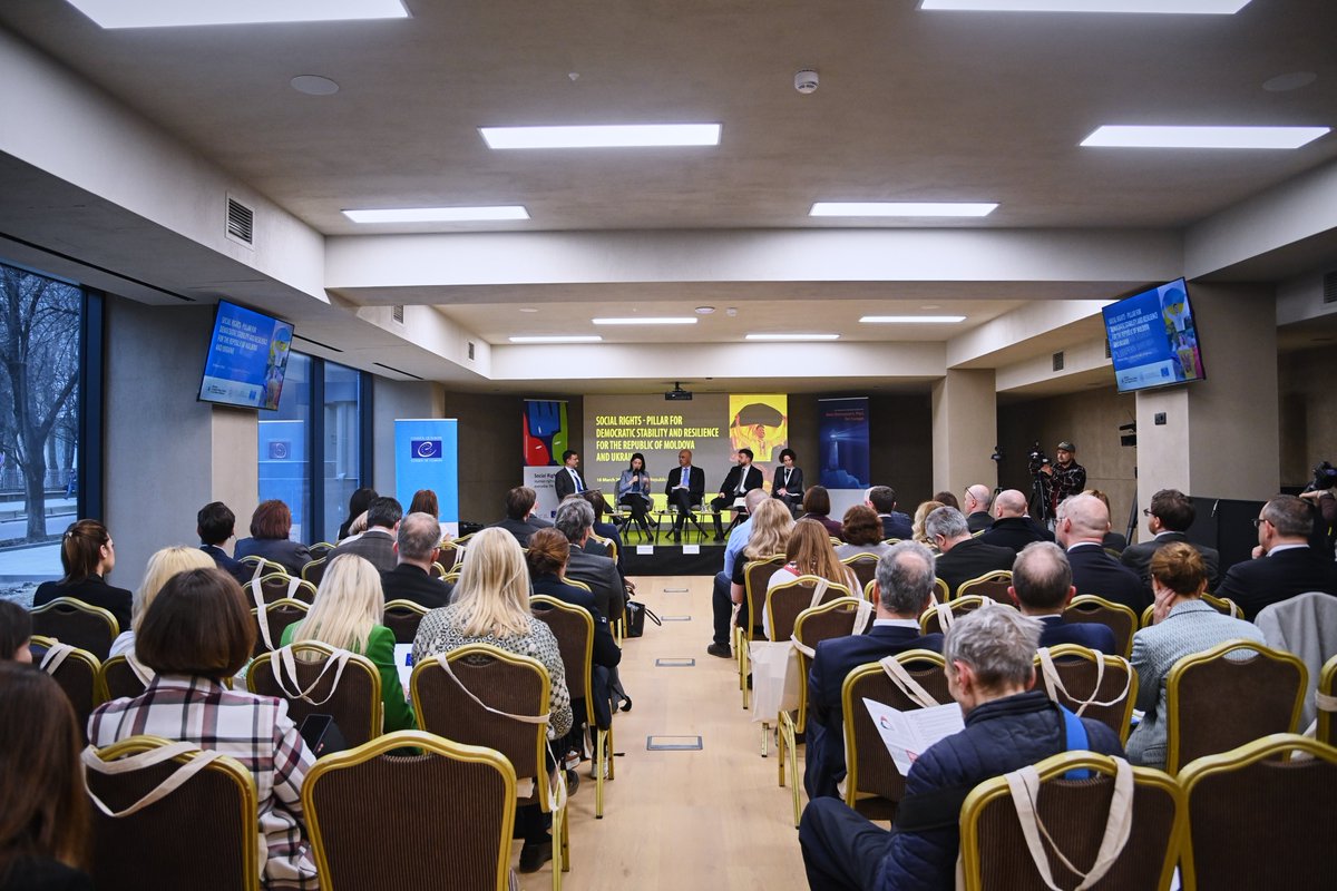 alain_berset's tweet photo. Important discussion in Chișinău @CoESocialRights side-event on social inclusion and support for people in Moldova and Ukraine.
Thank you Ministers Uliutin, @nataplugaru, and everyone else who participated. 
Inclusive social systems are essential to resilience, trust and democratic stability.