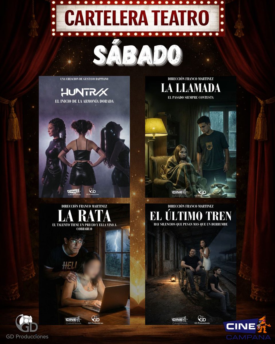 gdappi's tweet photo. No te pierdas la cartelera de este fin de semana en Cine Teatro Campana.  Av. Varela 635 https://t.co/sNTezIhSnu
