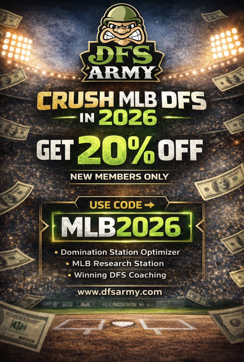 We had a great year last year. 

We will be atop leaderboards again this year. 

The time is now - dfsarmy.com