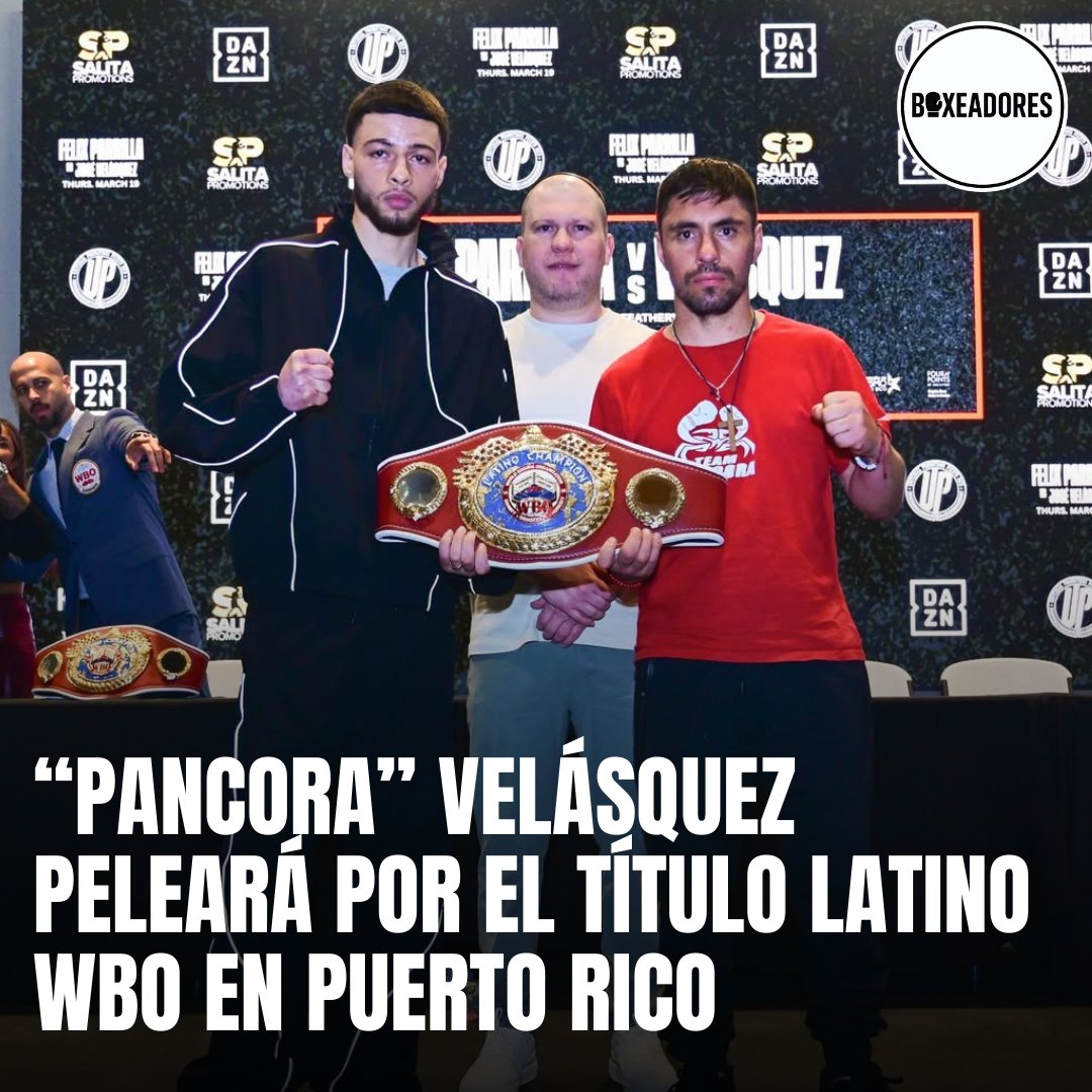 boxeadorescl's tweet photo. 🔴 “Pancora” Velásquez va por título OMB en cartelera estelar en Puerto Rico

🥊 El boxeador chileno tendrá una gran oportunidad internacional este jueves, en una velada que será transmitida en vivo por DAZN.

👉 Puedes leer la nota en https://t.co/GqXNQ2FQ7M https://t.co/jw0VEjSxen
