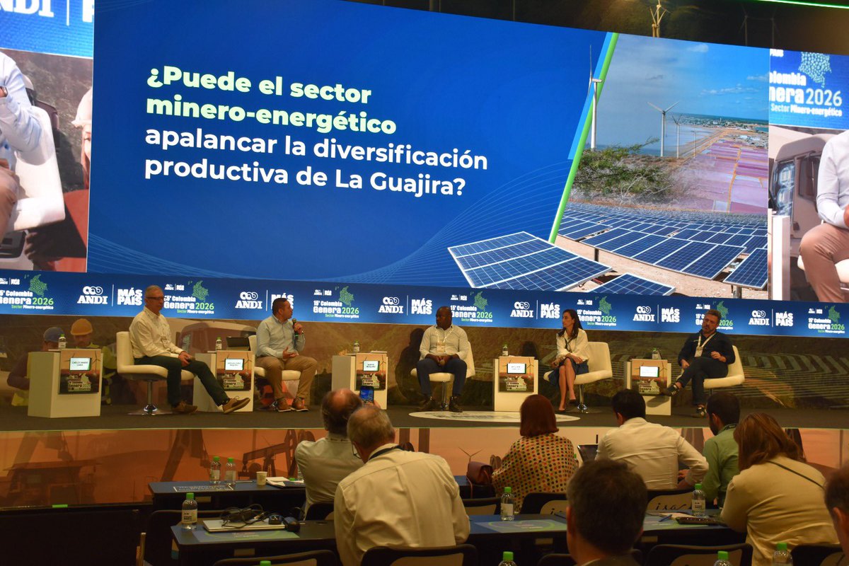 MasGuajiraANDI's tweet photo. #LaGuajira se abre paso en la conversación nacional.

Nuestro gerente, @LuisGBaquero, abrió el panel en #ColombiaGenera de la @ANDI_Colombia con la pregunta: 

¿Puede el sector minero-energético impulsar la diversificación productiva de #LaGuajira? 

¡Tema clave para la región! https://t.co/uvct8nPmyc