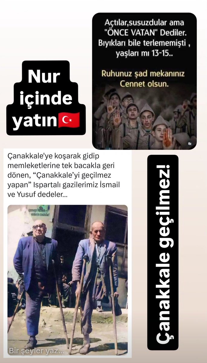 Allah rahmet eylesin, mekanları cennet olsun, nur içinde yatsınlar. #18MartÇanakkaleZaferi
