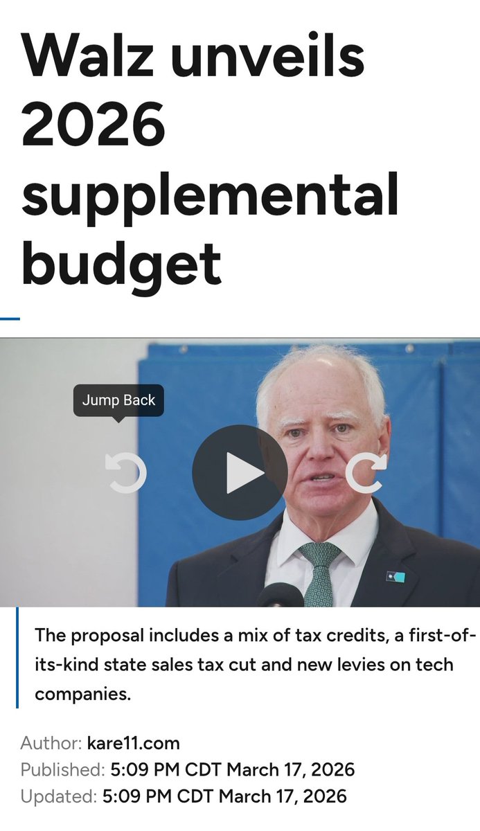 House Republicans oppose Gov. Walz's gimmick -- which he also proposed last year -- to expand the state sales tax to even more services. Any proposals that raise taxes on Minnesotans are off the table. 

My House GOP colleagues and I will keep our focus this session on working to