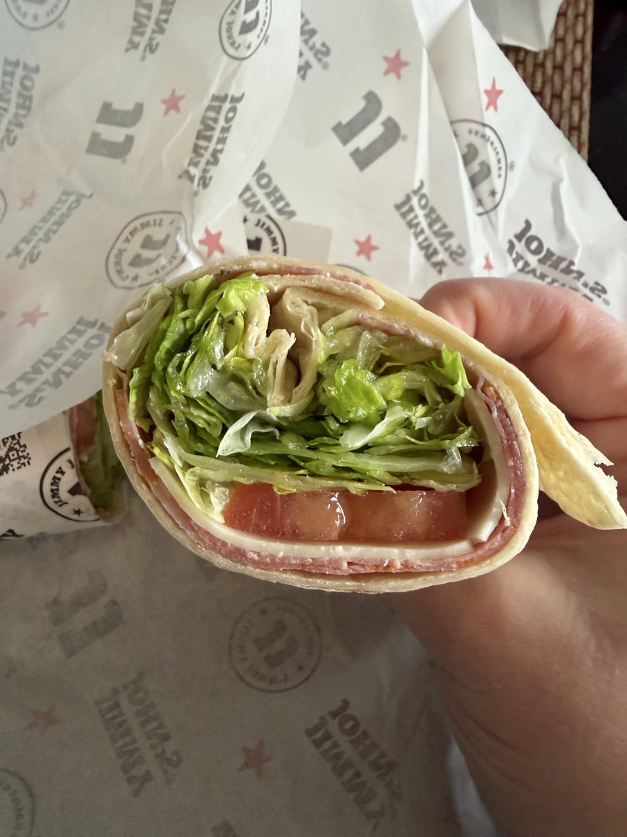 vette599's tweet photo. @jimmyjohns really????
The sandwich with the hair was almost $13!!! The wrap with mostly lettuce $8. 
Unbelievable. https://t.co/CttjfCKUax