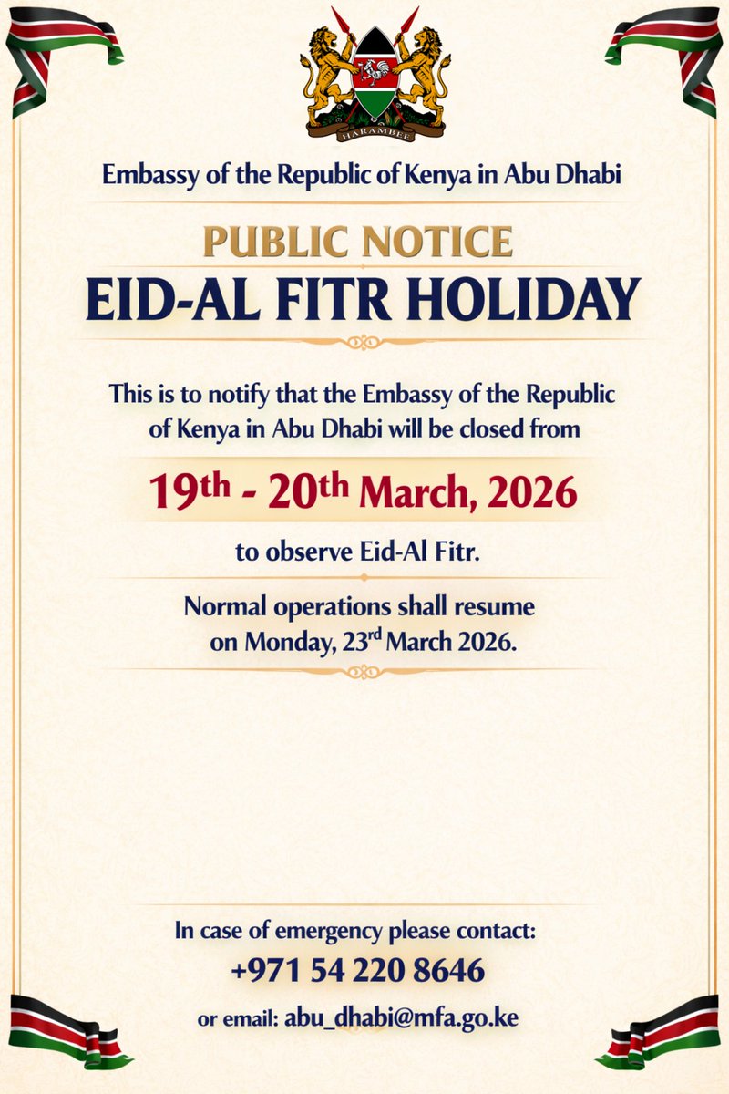 Kenya Embassy Abudhabi (@abudhabi_kenyae) on Twitter photo 