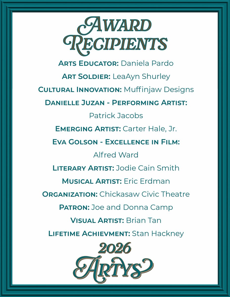 MobileArts's tweet photo. The Artys is Mobile’s premier awards program, celebrating both impact and excellence across all areas of the arts. Get your tickets today here: https://t.co/OXRfdxYnij https://t.co/1u0PlLY6S6