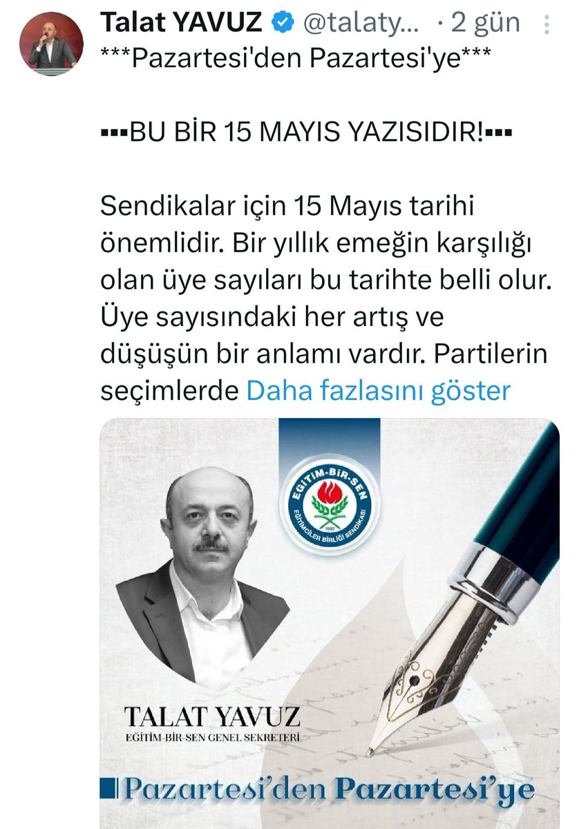 ***TAVSİYEMDİR***

Yine minderden kaçmış, vakko çekinden vs. hiç bahsetmemişsin. 

Bak kardeşim;

Eğitim Bir Sen'i anlamak, yaptıklarını kavramak ve daha neler yapabileceğini öngörebilmek için şu işlem sırasını takip edebilirsin:

1. Haftaya, ***Pazartesi'den Pazartesi'ye***