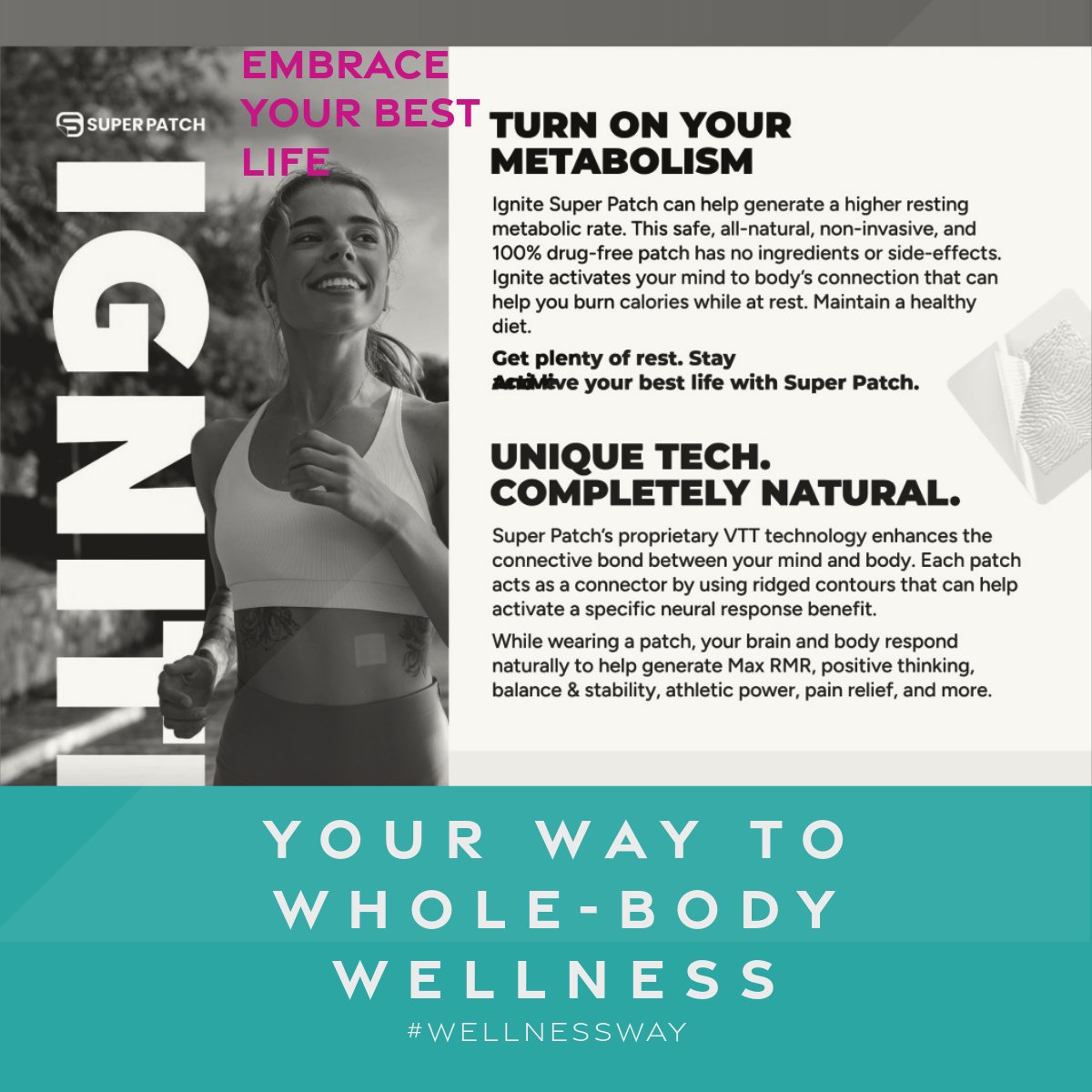 Wellnesswaypatc's tweet image. I’ve been wearing Ignite for 3 weeks and I feel the difference. More energy, better sleep, and I’m supporting my metabolism without changing my routine.

#IgnitePatch #SuperPatch #RealResults #WellnessWay #MyStory