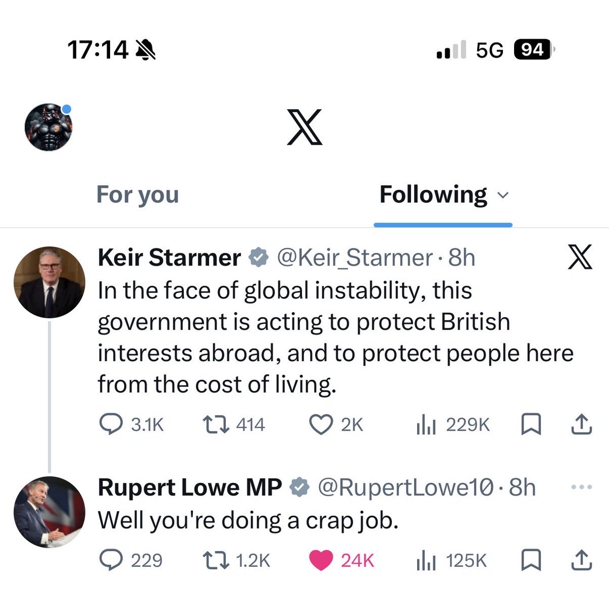 Love this <a href="/RupertLowe10/">Rupert Lowe MP</a> 👏🏻👏🏻😂😂😂👊🏼👊🏼