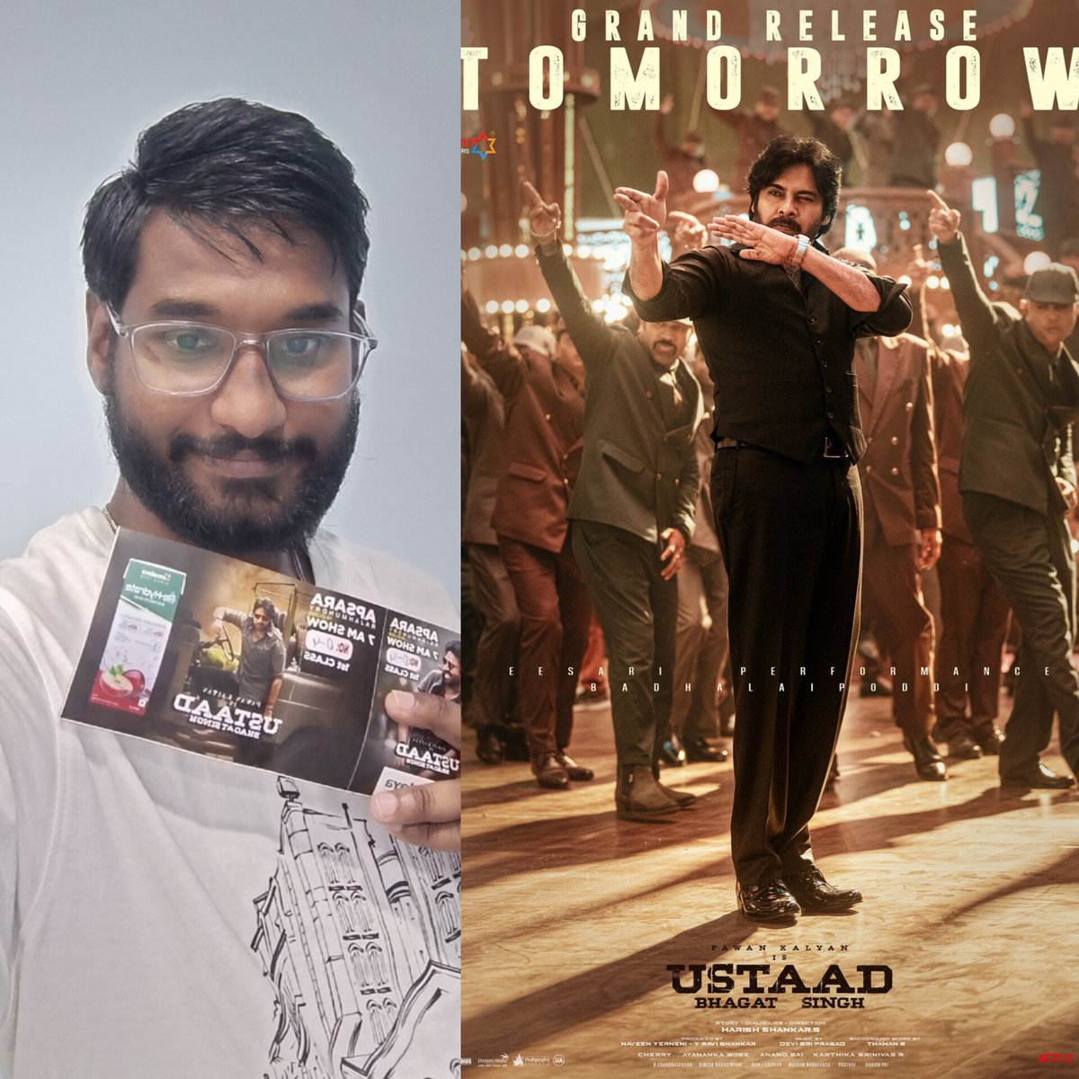 actor_chinnu's tweet photo. @MythriOfficial @harish2you @UBSTheFilm @PawanKalyan @_TeamPSPK @Legend_PSPK  @Legend_PSPK @PSPKHolics @SupremePSPK @PKFC_EGodavari @MissilePSPK @PKFC_KonaSeema @TrendPSPK @_TeamPSPK @PspkAddicts #PawanKalyan #UstaadBhagathSingh #UstaadSinghBhagathSingh https://t.co/zm5epJvQmr