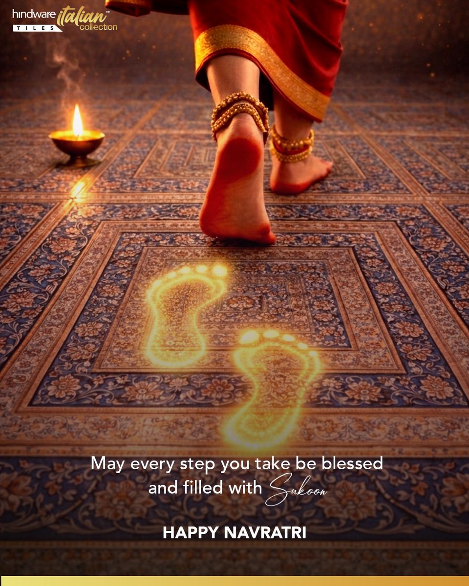 This Navratri may every step you take be guided by her strength and grace. 

At Hindware, we believe that when your space feels calm beneath your feet, life feels calmer within. 

#HindwareItalianCollection #Festive #HappyNavratri