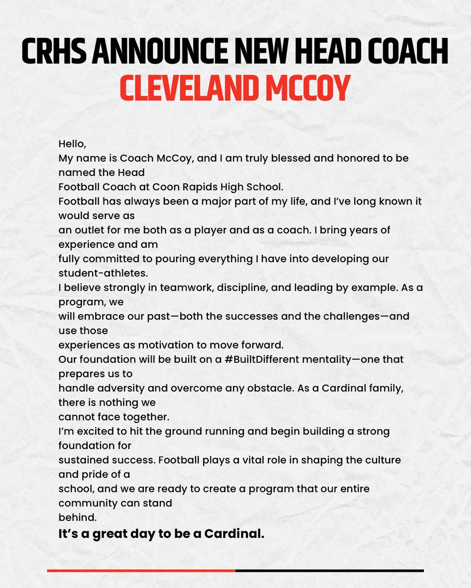 Coon Rapids Football tweet media