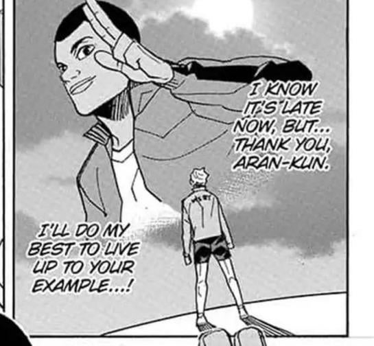 one time I'll say something nice about the blonde fail: he's responsible for maybe the funniest hq manga panel
these two together stay making me laugh for years unfortunately