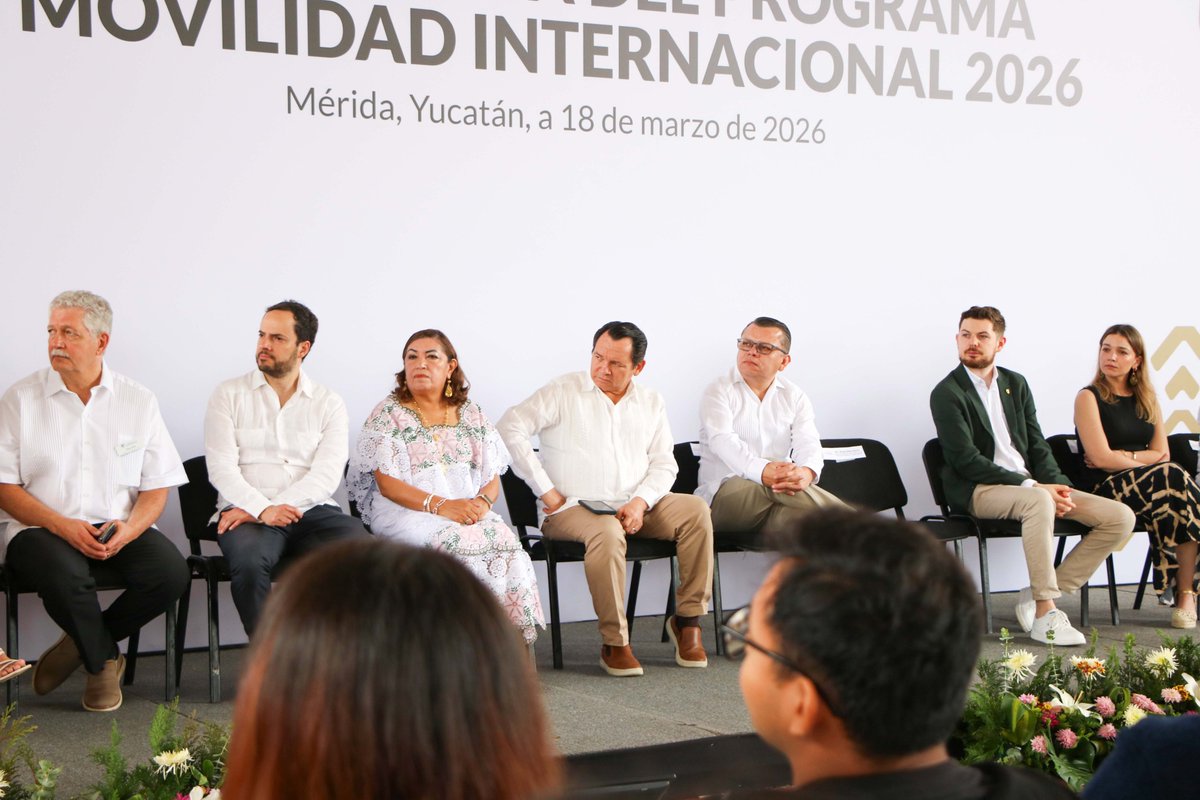 IEPACYucatan's tweet photo. El Consejero Presidente del IEPAC, @moybates, atestiguó la apertura del Programa de Movilidad Internacional 2026, beneficia a 120 participantes con estancias en el extranjero, fortaleciendo la formación académica y el desarrollo de competencias globales en Yucatán. 🌎✈️ https://t.co/OPhQxSC57o