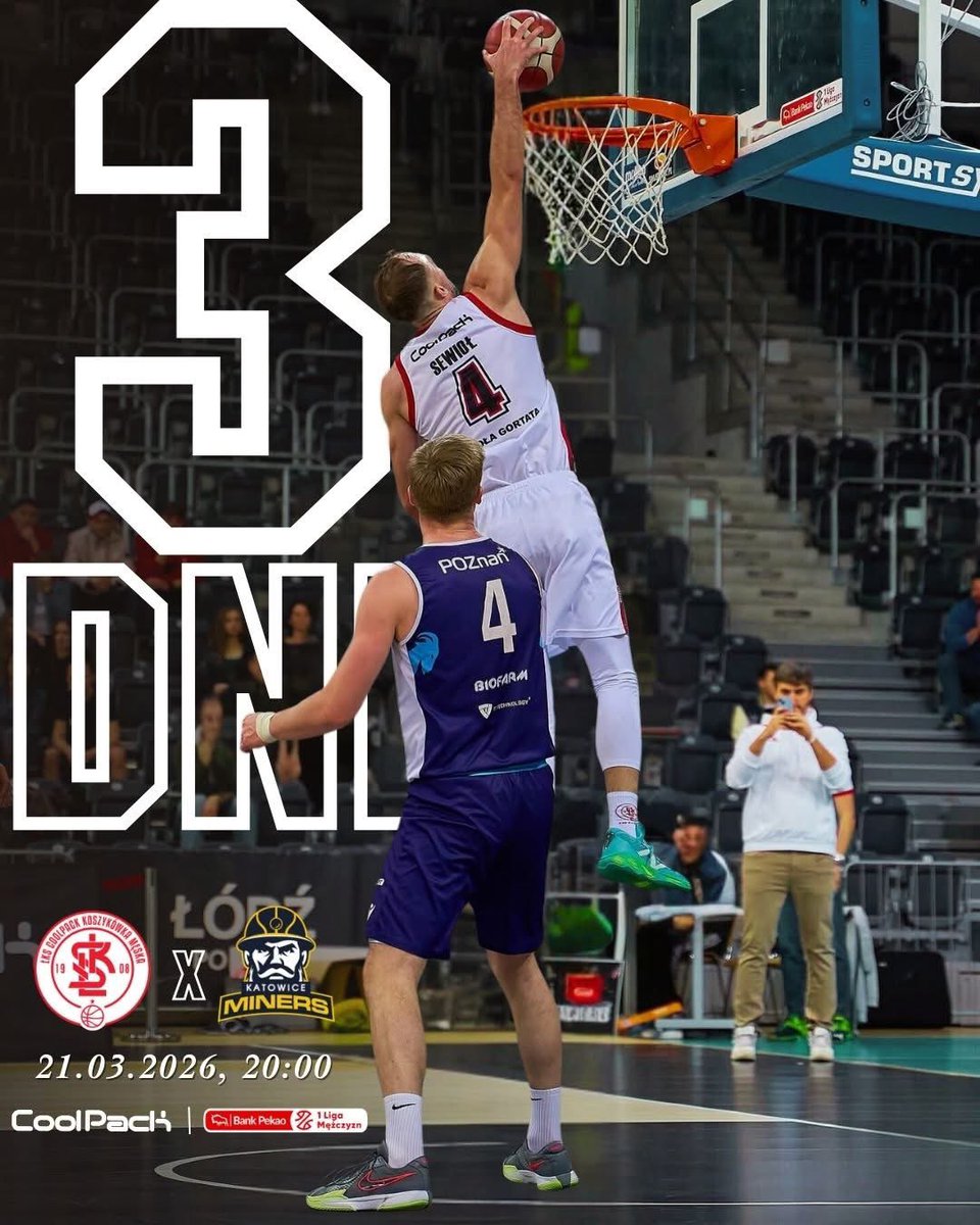 LKSCoolPackLodz's tweet photo. 🏀| Odliczamy! Do meczu pozostały już tylko 3 dni. 

Bilety ➡ https://t.co/6OF0sIGuwV https://t.co/QwOJz8ZDNx
