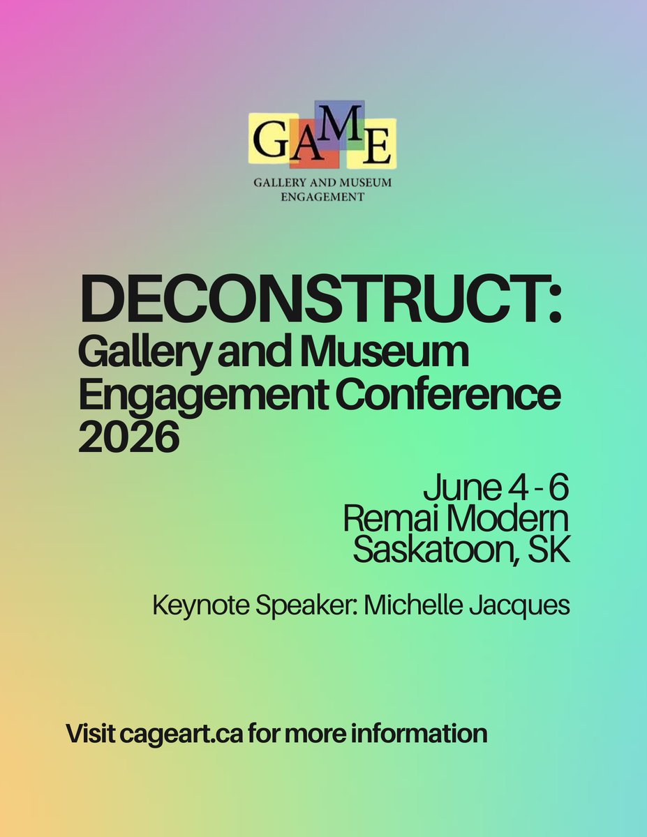 CAGEartdotca's tweet photo. Register now for the GAME 2026 conference! https://t.co/OzpPfnbHhi https://t.co/7JoUkjy7Xe