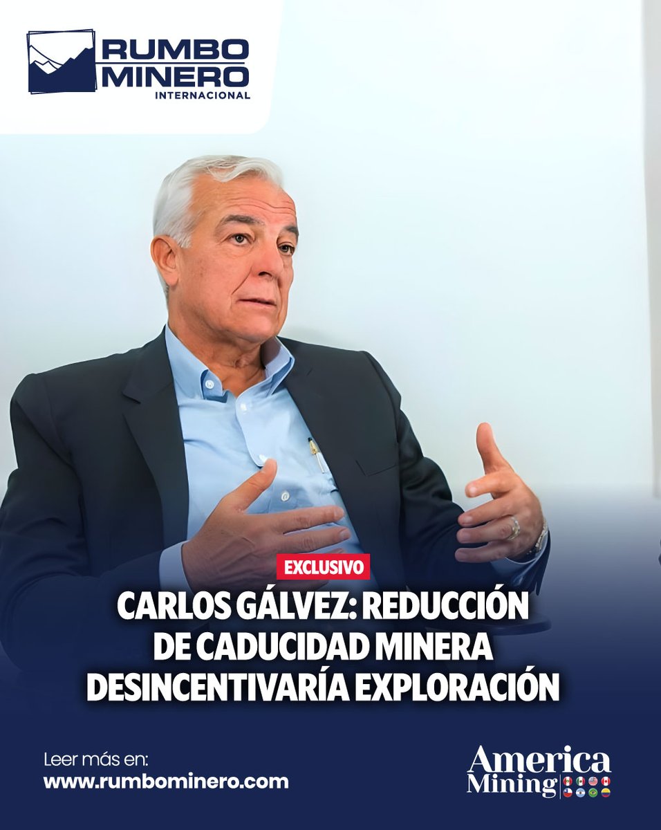rumbominero's tweet image. ⛏️ Carlos Gálvez, ex presidente de la @snmpeperu, advierte que reducir plazos de concesiones mineras afectaría la inversión en exploración.

🔗 Lee más:  t1p.de/waup0

#MineríaPeruana #Exploración #Inversión #Concesiones #SNMPE