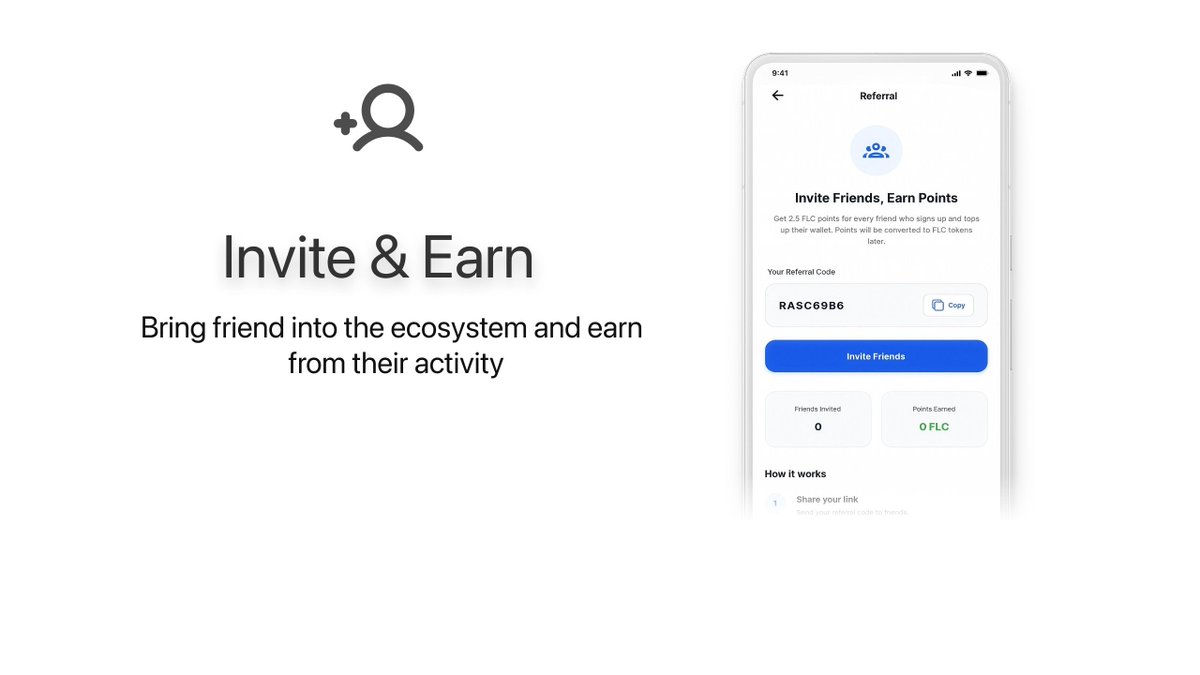falconmainnet's tweet photo. Discover ways to earn $FLC and more rewards on Falcon            

🔷 Rewards from completing tasks  
🔷 Referrals — invite friends and earn when they join and engage  
🔷 Claim weekly grants
🔷 Vault earning — accumulate value from your holdings and actions  

Explore the app today.