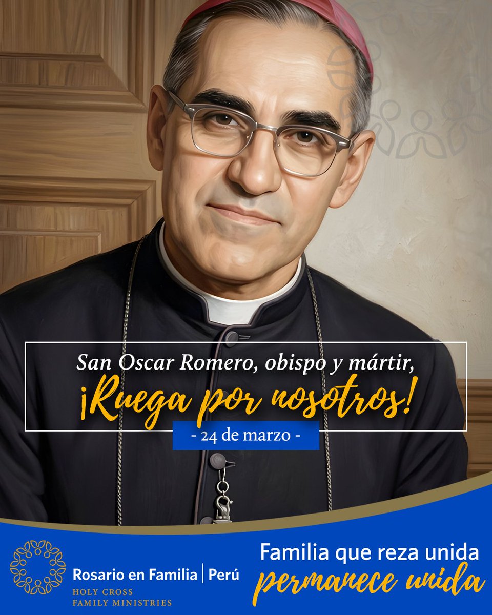 #Oracion 🙏de Monseñor Oscar Romero (extracto)
«Dame, Señor, tu gracia para que nunca te abandone,
para que en medio de la persecución y la soledad
siga anunciando tu verdad y defendiendo a los pobres.
Que mi vida sea un eco de tu amor y tu justicia.
Amén.»
#MonseñorRomero #HCFM