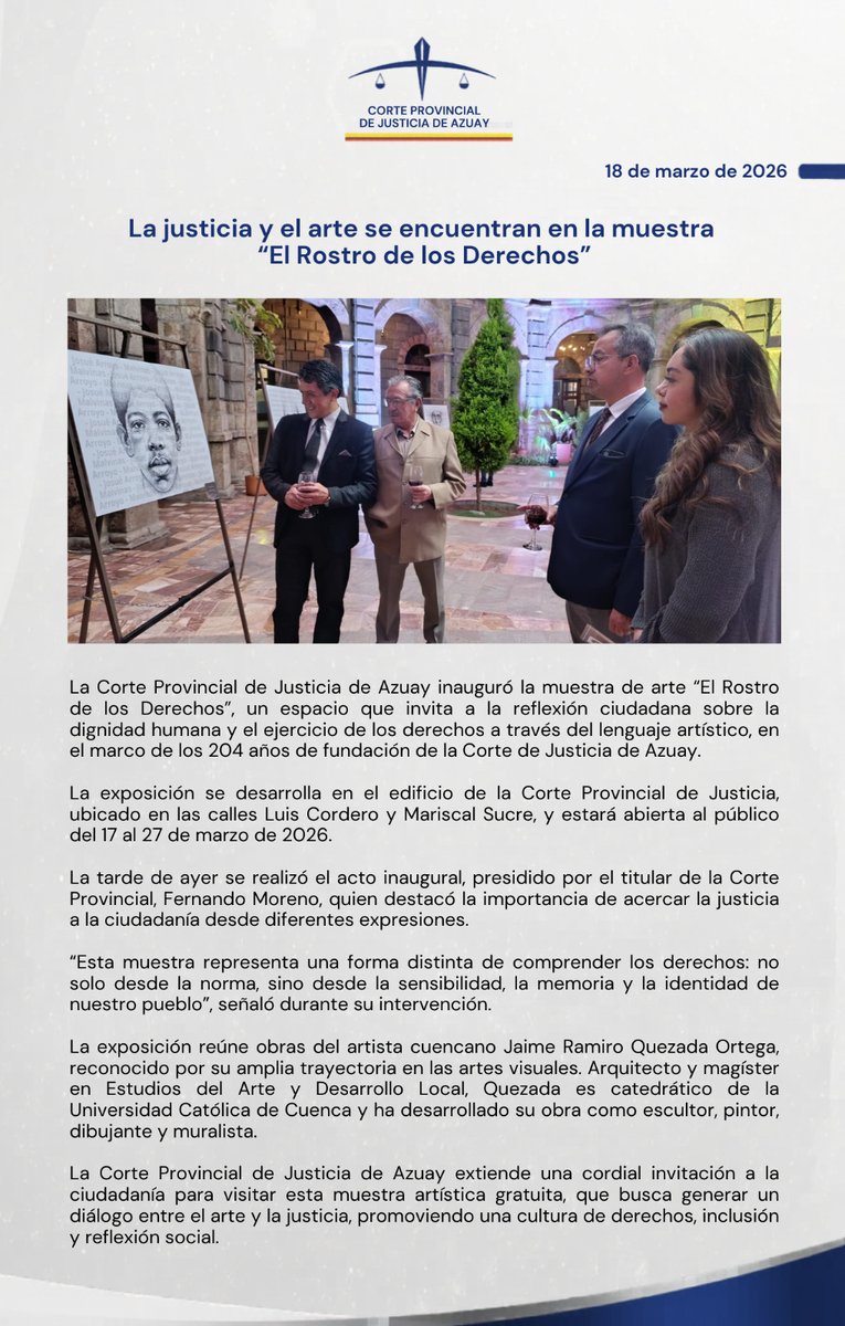 Corte Provincial de Justicia del Azuay @CorteAzuay tweet media