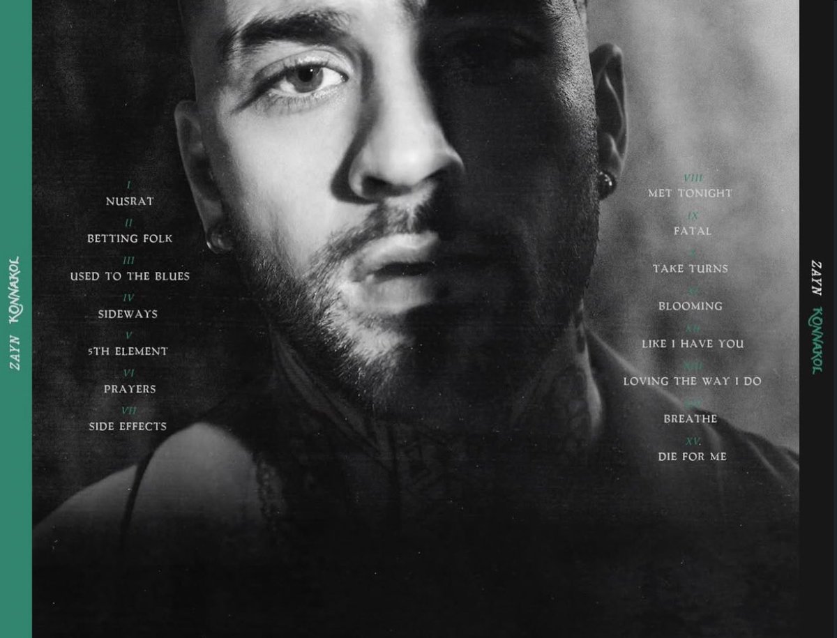 ZAYN reveals the tracklist for his upcoming album ‘KONNAKOL’, out on April 17th!