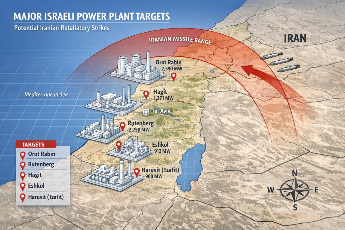 🚨 Tasnim News Agency has published a report claiming that five major ...