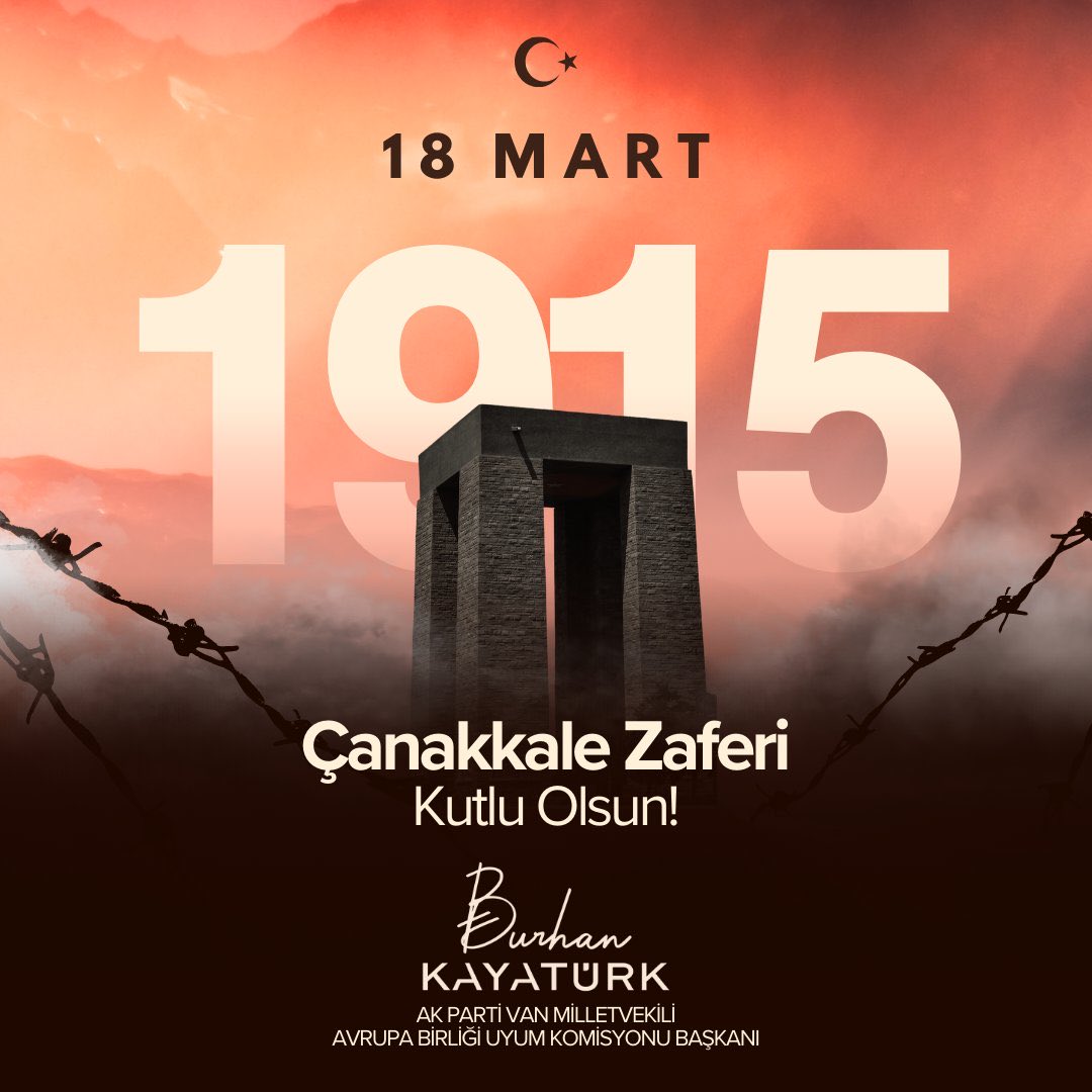 18 Mart Çanakkale Zaferi, atalarımızın birlik, azim ve inancının en güçlü göstergelerindendir. Bu zafer, vatan sevgisi ve fedakarlığın tarihe kazınmış halidir.

Bu anlamlı gün vesilesiyle, Çanakkalede ve bu toprakların her karışında vatan uğruna can veren aziz şehitlerimizi