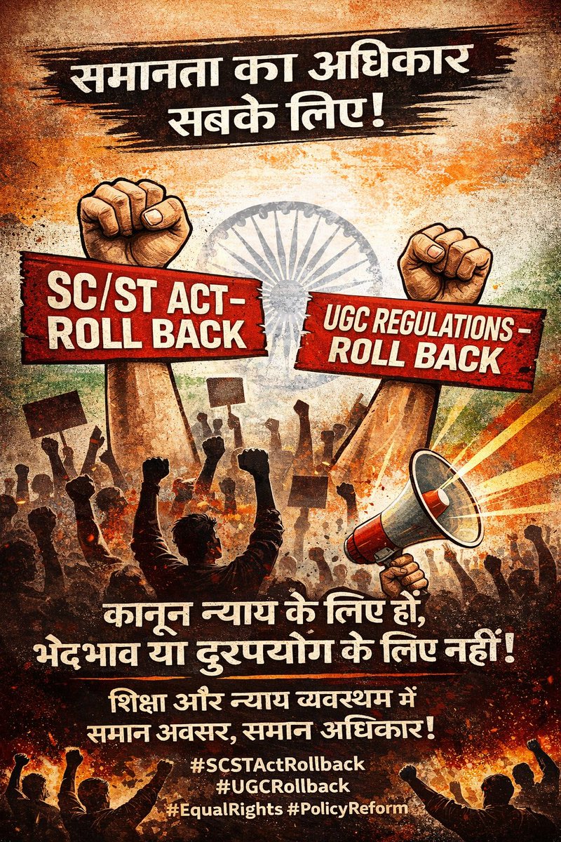 Voice_of_Sawarn's tweet photo. #UGC_काला_कानून_वापस_लो
#UGC_काला_कानून
#UGC_Black_LAW
#UGCrolbaik #SCSTactrollback https://t.co/R8tgw1XqKC