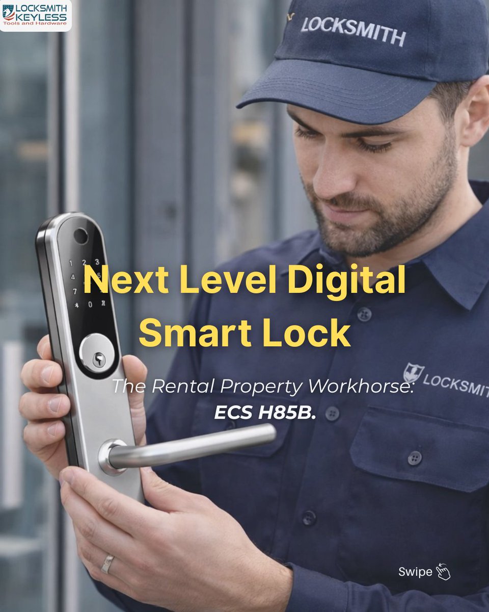 LksmithKeyless's tweet image. B2B locksmithing = reliability + less downtime 📈
ECS H85B Smart Lock delivers IP65 durability + TTLock integration—built for property managers &amp;amp; rentals 🔐
Learn more: locksmithkeyless.com/collections/to…
#PropTech #SmartLock