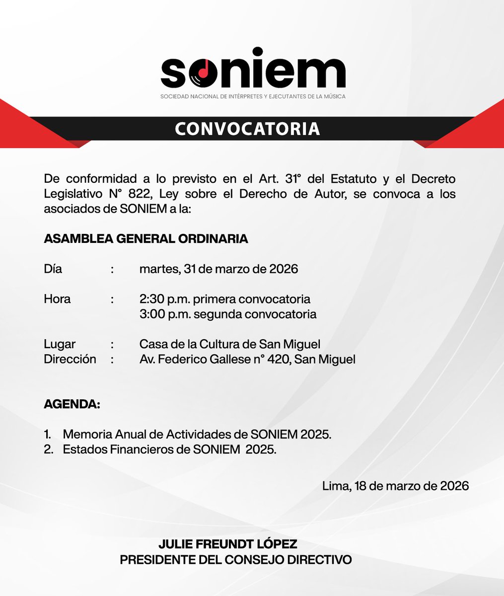 Soniem Perú tweet media