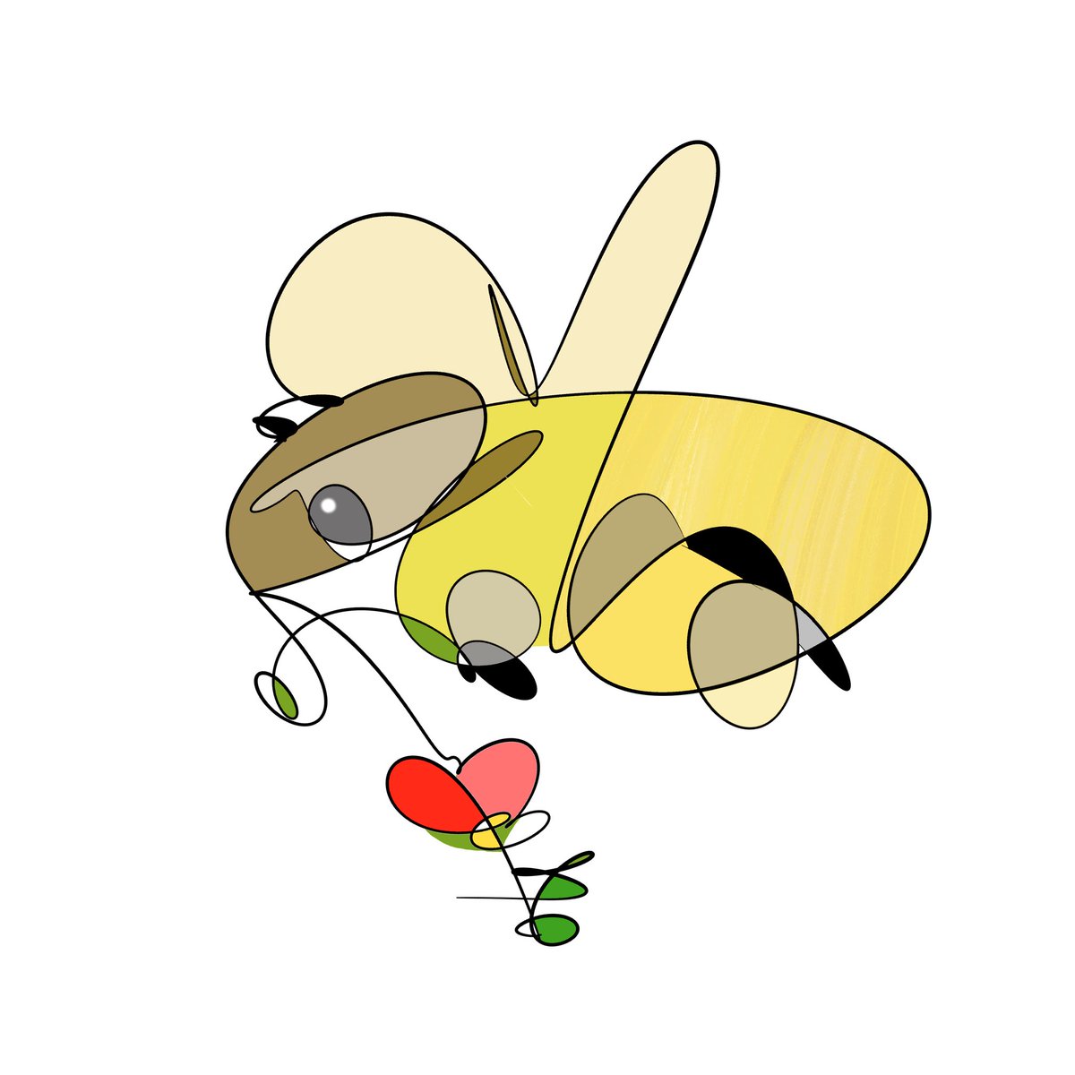 ハニーハニー🍯
#明るい #ハニーハニー #抽象画 #癒やし #優しい