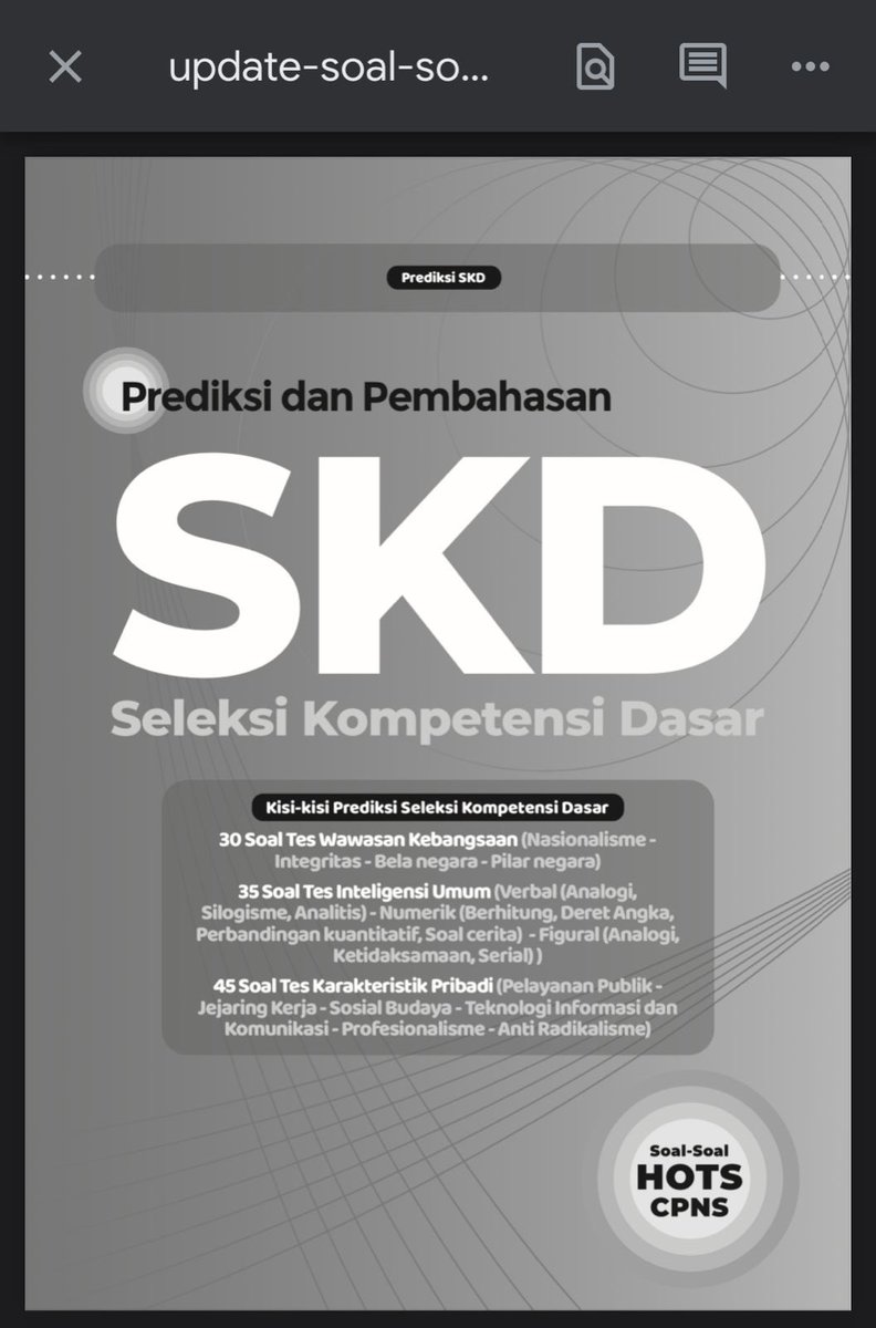 a_freyyy's tweet photo. Hallo buat yang mau mulai persiapan CPNS 2026 bisa pakai EBOOK CPNS ini yaa https://t.co/es5MgomMSq berisi tentag kisi-kisi tes SKD CPNS (TWK, TIU, TKP, ASN, TOEFL) lengkap latihan soal dan pembahasan dan cara mengerjakannya🙌🏼🤩 https://t.co/C9daTsT7Qw