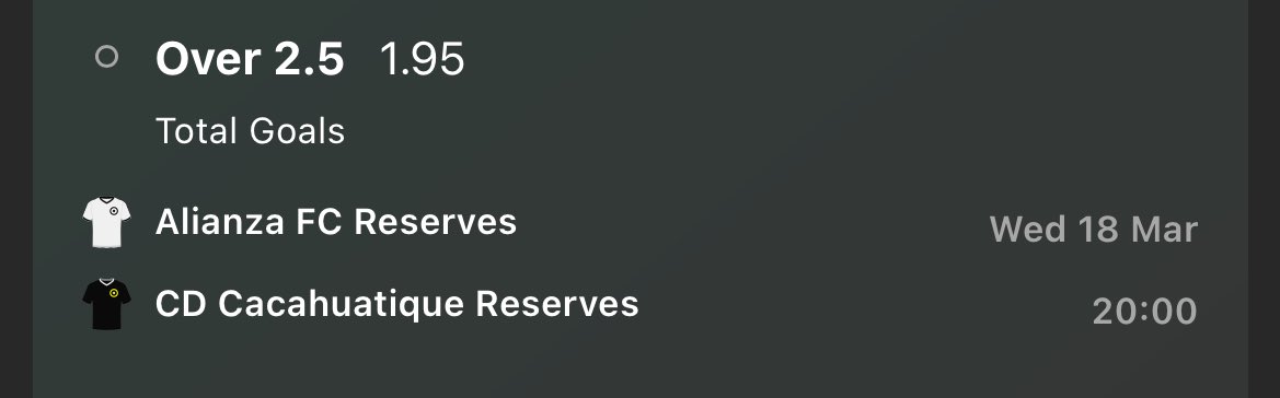 DanTipsterr's tweet photo. 🎯WEDNESDAY BOTD

🇸🇻El Salvador Reserves 
⏰20:00
📱Bet365
📊Odds: 1.95

💙LIKE if you’re joining us! https://t.co/qaPXpPdN2c