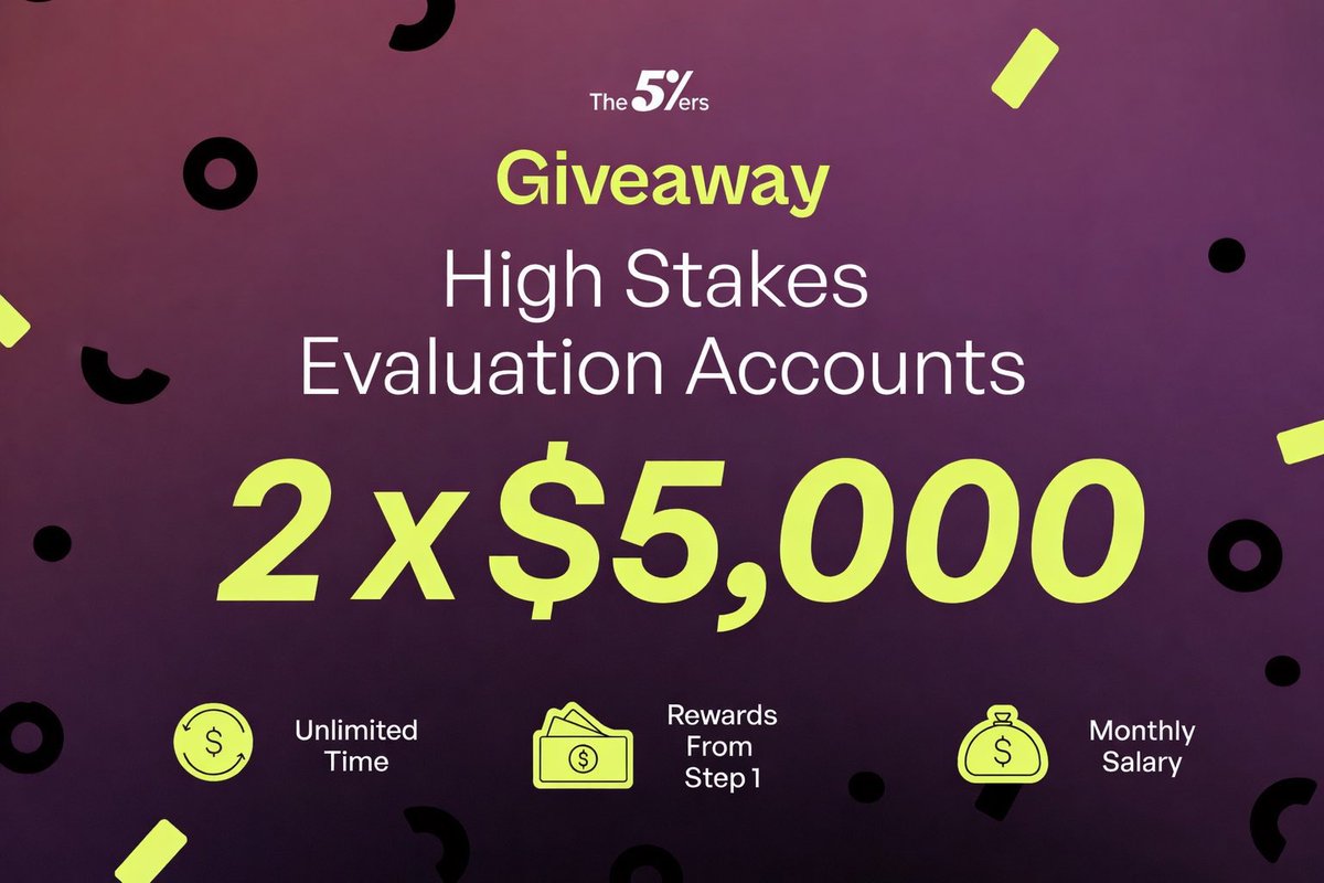 🎁 GIVEAWAY ALERT 🌙 🎁

Courtesy of <a href="/the5erstrading/">The5ers</a>

2x $5,000 HS Accounts to traders who show up and engage.

How to enter 👇

✅ Must follow:
<a href="/the5erstrading/">The5ers</a> <a href="/Mrkhameex/">Sɪʀ Kʜᴀᴍᴇᴇx</a> <a href="/the5ersnigeria/">The5ersnigeria</a>

<a href="/MRICT__/">MR ICT</a> | <a href="/_Ktradez/">Kᴛʀᴀᴅᴇs</a> | <a href="/online4556/">Trader M 😎</a> | <a href="/NufyFx/">Specter</a> | <a href="/Usmanfx__/">𝗠ʀ. 𝗡ɪᴄᴇ 𝗚ᴜʏ</a> | <a href="/Forex_fusion_/">F_Trades</a> 

✅ Like this