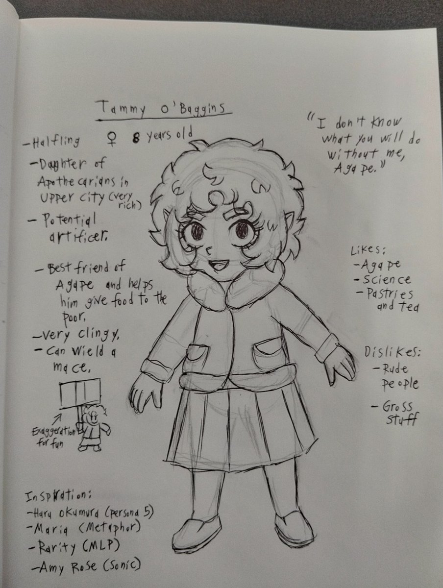 EarlyStarProdu1's tweet image. Tammy O'Baggins
#dnd #oc #halfling #sketch