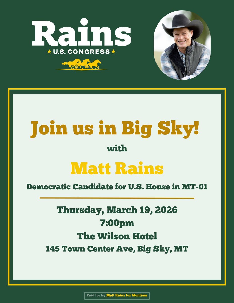 Matt Rains for Montana tweet media